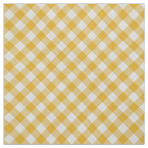Tissu Saffron Yellow En vichy À damiers Plaid Imprimer