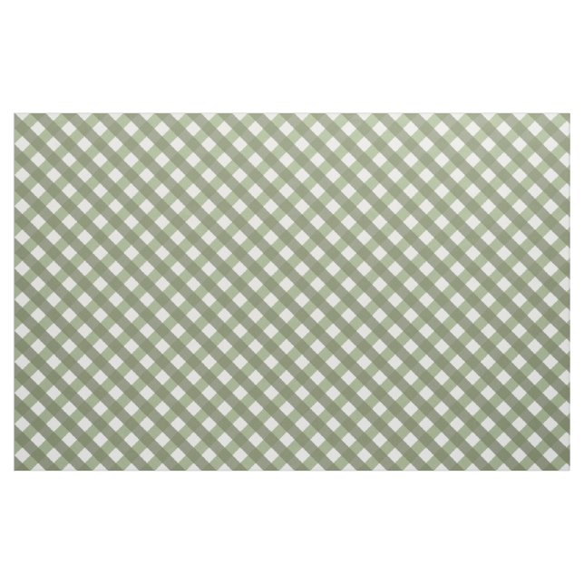 Tissu Sage Green En vichy Motif (Fat Quarter)