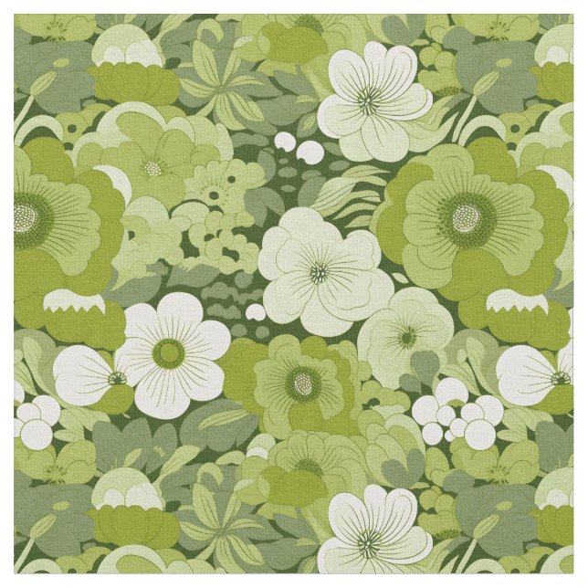 Tissu Sage Green Floral (Fermer)