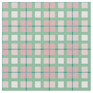Tissu Sage vert et rose tartan cellule motif écossais