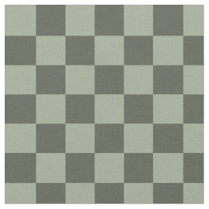 Tissu Sage Vert foncé Damier Damassé