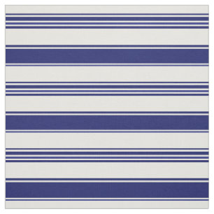 Tissu Sailor Blue & White Beach Stripes (moyenne échelle