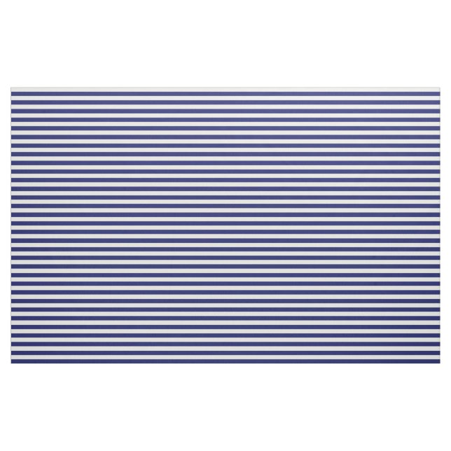 Tissu Sailor Blue & White Beach Stripes (petite échelle) (Yard)