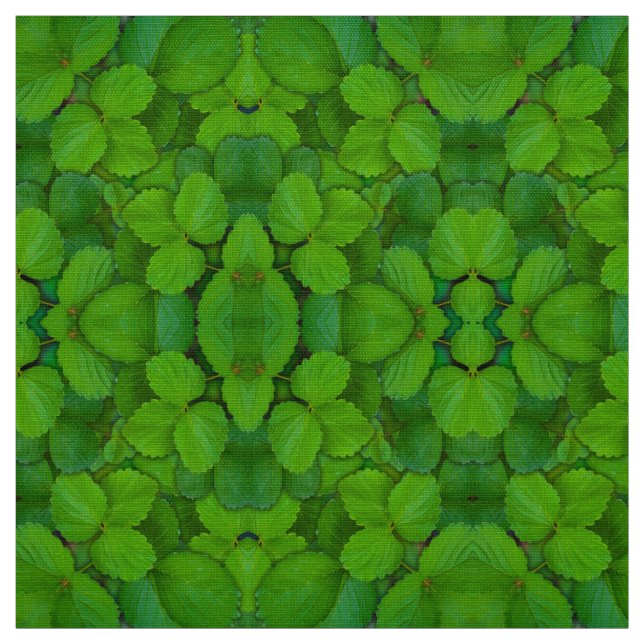 Tissu Saint Basil Tulsi Green Mint Feuilles (Échantillon)
