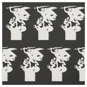 Tissu Saint Michael et Dragon (en blanc)