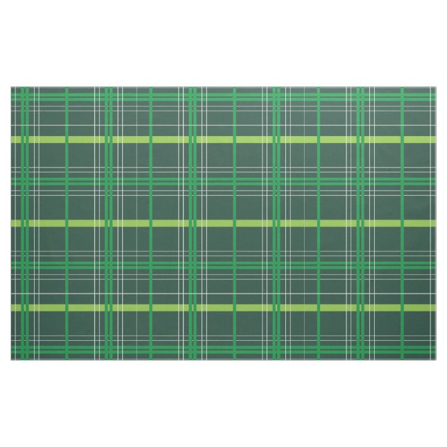 Tissu Saint Patrick's Day Vert foncé Plaid (Yard)