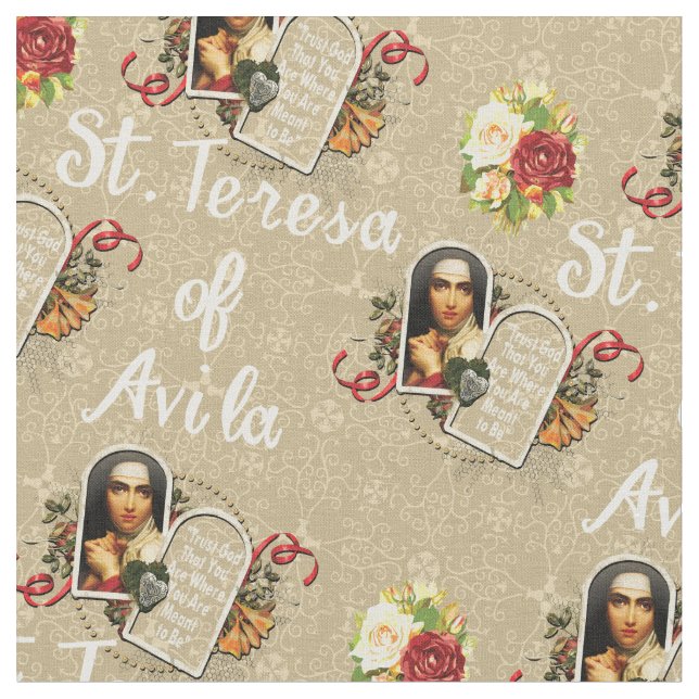 Tissu Saint Teresa de Avila Catholique Saint Therese -Ge (Fermer)