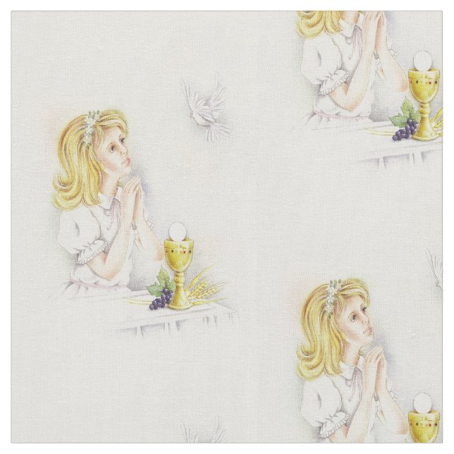 Tissu Sainte communion de Firt pour une fille (Fermer)