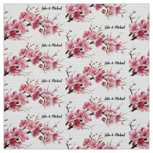 Tissu Sakura Japanesse Fleurs Chic Waterrcolor