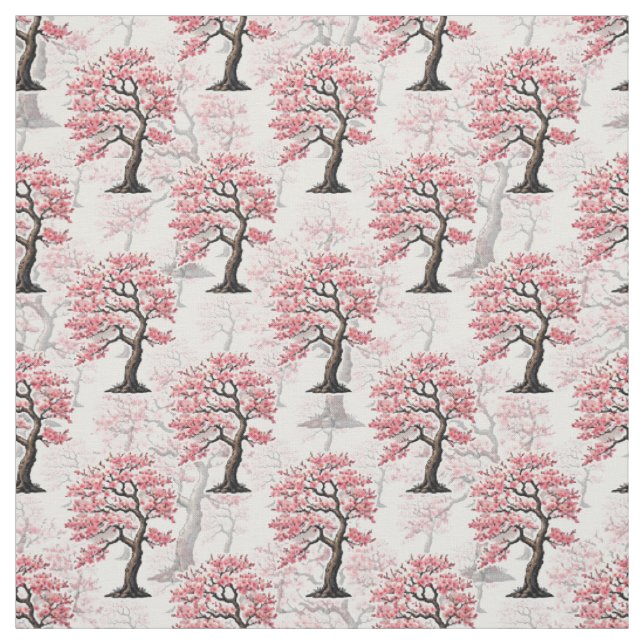 Tissu Sakura Rose Cherry Fleur Arbre Design (Échantillon)