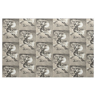 Tissu Salle de bain de Pleine lune de sorcière monochrom