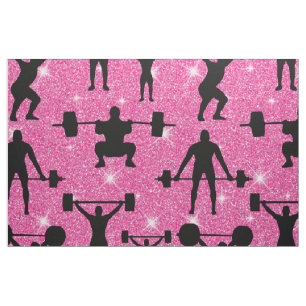 Tissu Salle De Fitness Sport Parties scintillant Rose