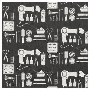 Tissu Salon de beauté Outils Cute Noir Blanc