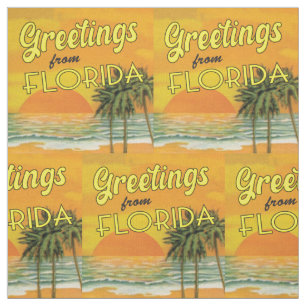 Tissu Salutations Vintages de la Floride Motif