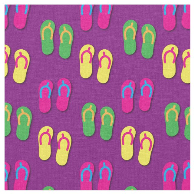 Tissu Sandales de tongs d'été (Fermer)