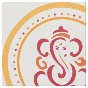 Tissu sans couture de motif de mandala de Ganesha