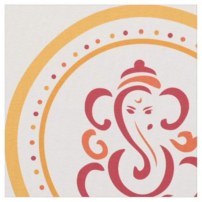 Tissu sans couture de motif de mandala de Ganesha (Fermer)