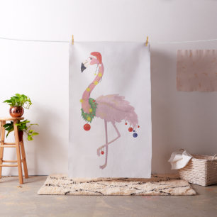 Tissu santa claus flamingo