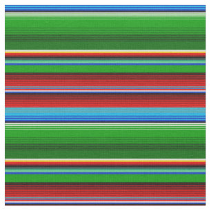 Tissu Sarape mexicaine rouge vert