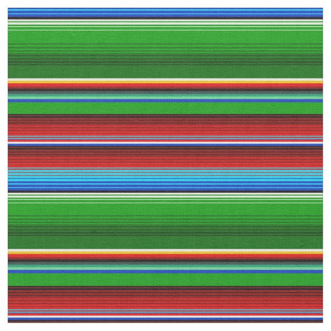 Tissu Sarape mexicaine rouge vert (Fermer)