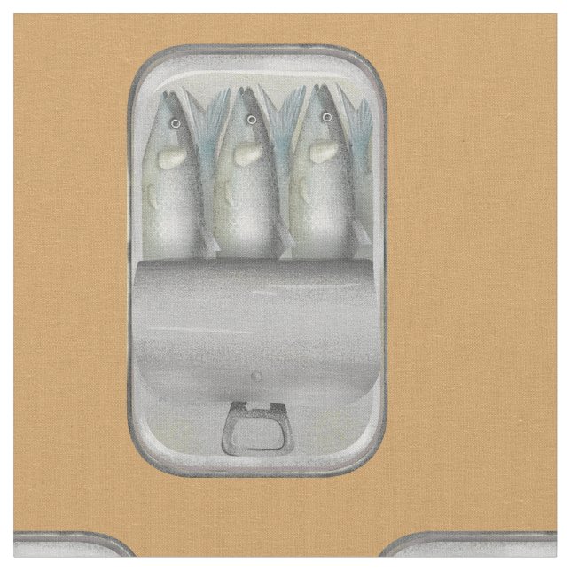 Tissu Sardines dans une boîte (Fermer)