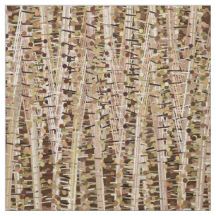 Tissu Satin, pointes Abstraites, Brown et beiges
