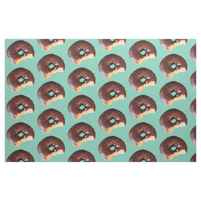 Tissu Sauce de gâteau jaune givrée au chocolat sur vert  (Fat Quarter)
