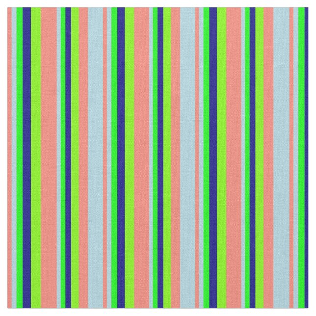 Tissu Saumon, Bleu clair, Chaux, Bleu et Vert (Fermer)