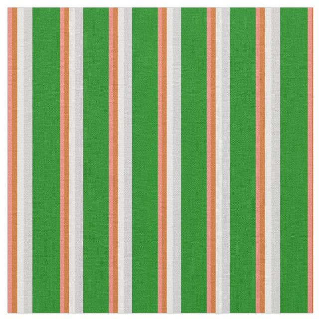 Tissu Saumon, Chocolat, Crème à la menthe, gris clair et (Fermer)
