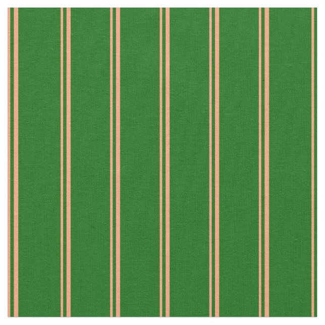 Tissu Saumon clair et Motif vert foncé (Fermer)