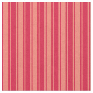 Tissu Saumon et Motif rayé couleur Crimson