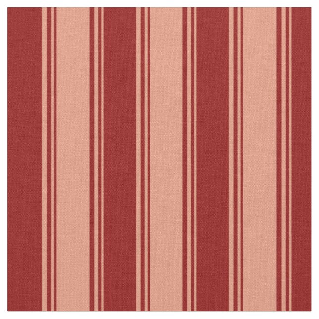 Tissu Saumon foncé et Motif rouge foncé (Fermer)