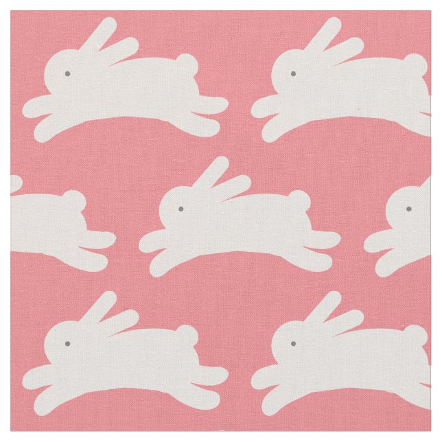 Tissu Sauter Bunny Motif rose (Fermer)
