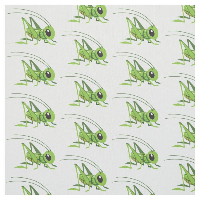 Tissu sauterelle de dessin animé (Échantillon)