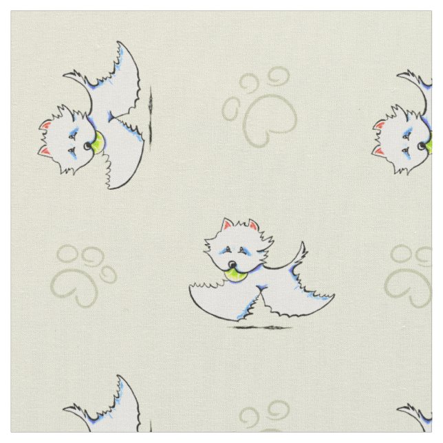 Tissu Sauvage Westie Indice de chaux (Fermer)