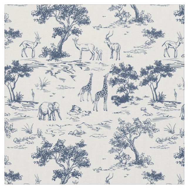 Tissu SAVANNAH toile de jouy  (Fermer)