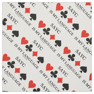 Tissu SAYC Est Ma Langue Quatre Costumes Carte