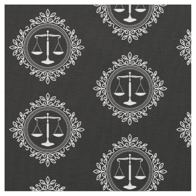 Tissu Scales décoratives blanches de justice| Cadeaux ju (Fermer)
