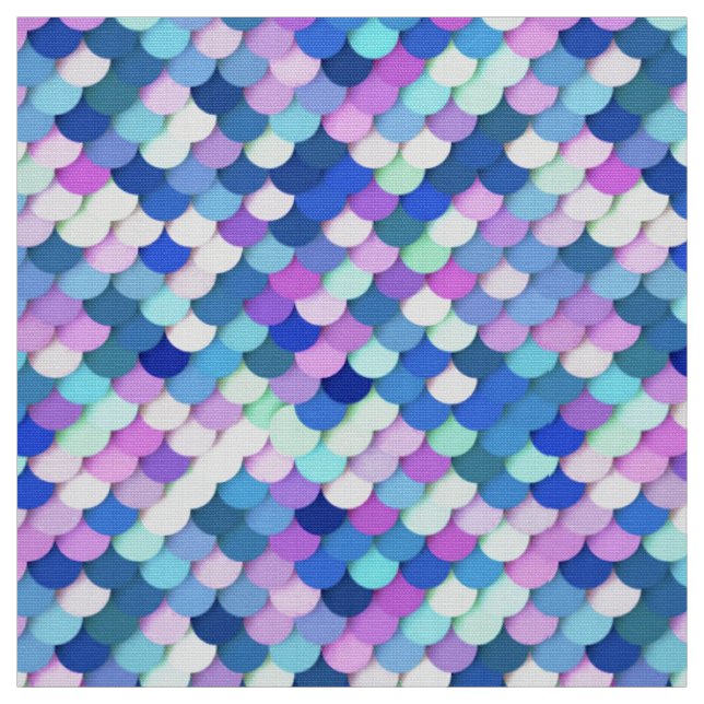 Tissu "Scales Dragon" - bleu, orchidée et lavande (Échantillon)