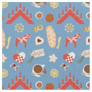 Tissu Scandinavie/Suédoise Jul Conception de pâtisseries