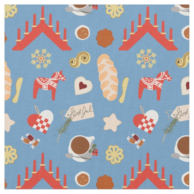 Tissu Scandinavie/Suédoise Jul Conception de pâtisseries (Fermer)