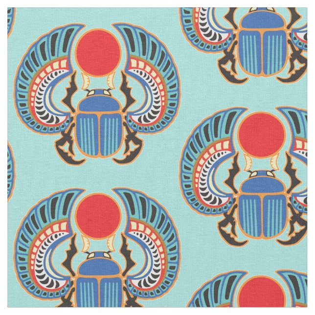 Tissu scarabée égyptien (Fermer)