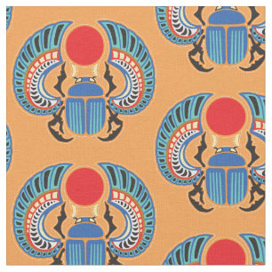Tissu scarabée égyptien