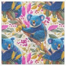 Scène de koala bleu coloré