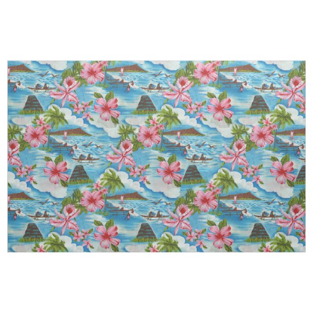 Tissu Scène hawaïenne (Fat Quarter)