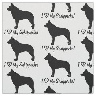 Tissu Schipperke en silhouette