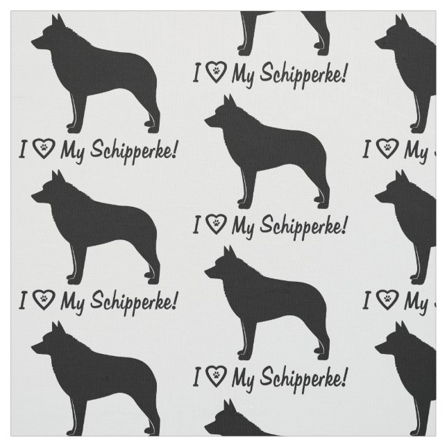Tissu Schipperke en silhouette (Échantillon)