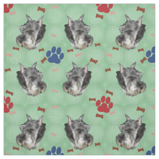Tissu Schnauzer Portrait