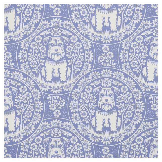 Tissu Schnauzers couleur personnalisée ou autres Terrier (Échantillon)