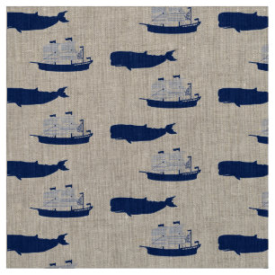 Tissu Schooner et baleine